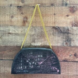 NWOT Joy & Iman Snakeskin Print Shoulder/Clutch/Crossbody Chain bag